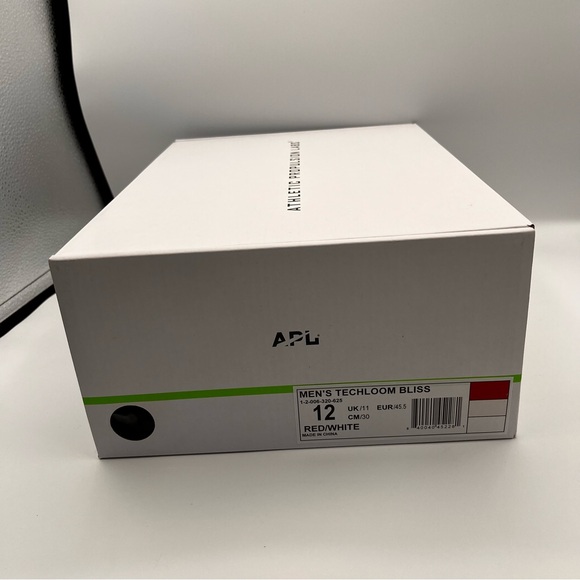 APL Men's 12 Techloom Bliss Slip On Athletic Shoes Run Gym Red White NIB Gift - Picture 2 of 6